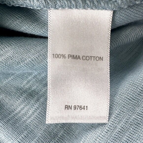 J Jill Pima Center-Pleat Tunic Top Women’s Size Medium LS Blue 100% Pima Cotton - Picture 4 of 9